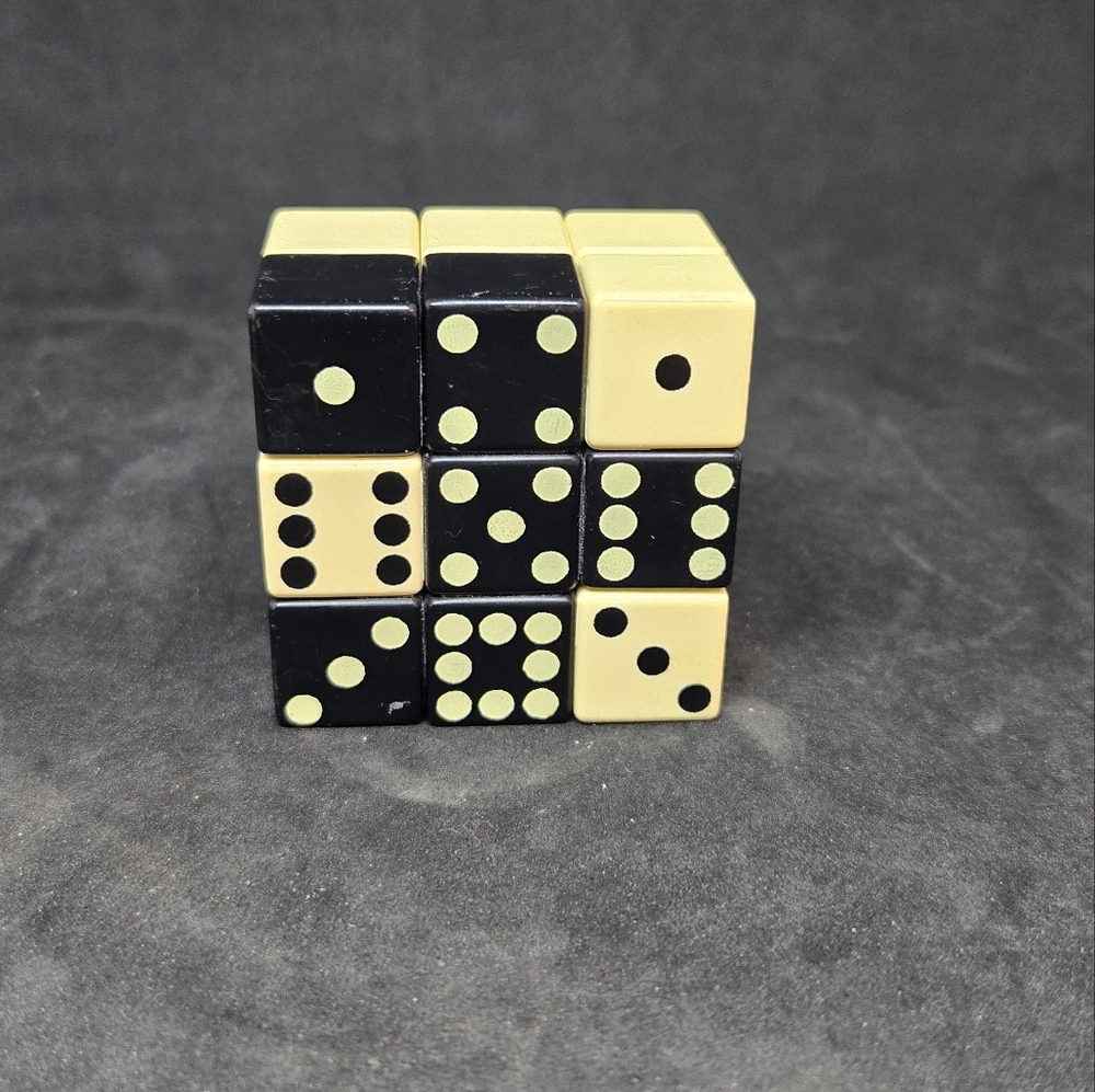 Vintage Dice Puzzle Game Cubes AS IS